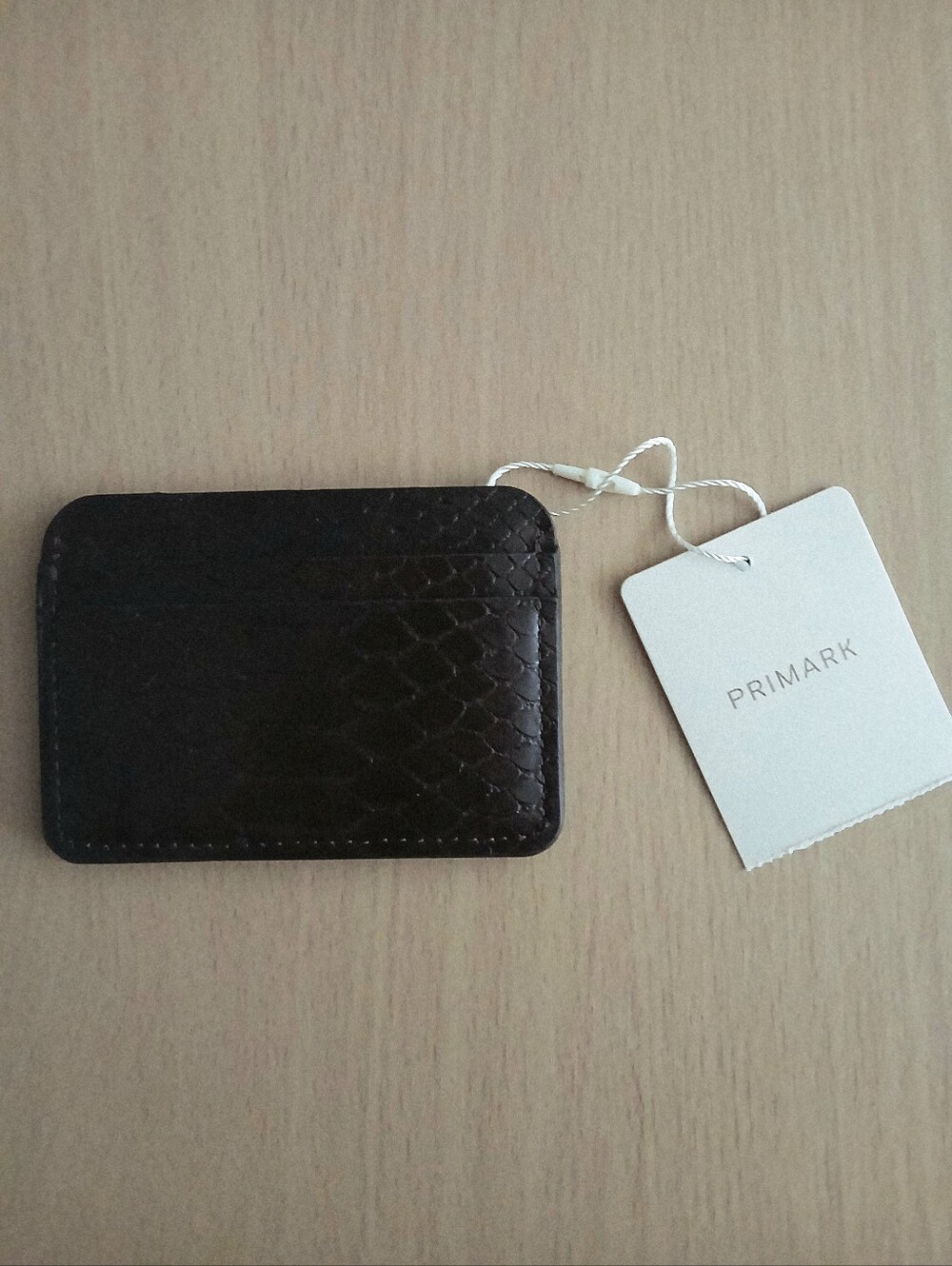Small Primark Brown Faux Croc Card Wallet. NWT.